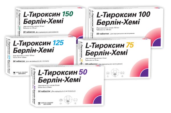 L-thyroxine Levothyroxine 50-150mg