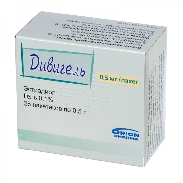 Divigel Estradiol 0.1%, 0.5-1g/28 packs