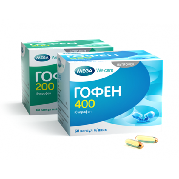 Gofen Ibuprofen 200-400mg 60 caps