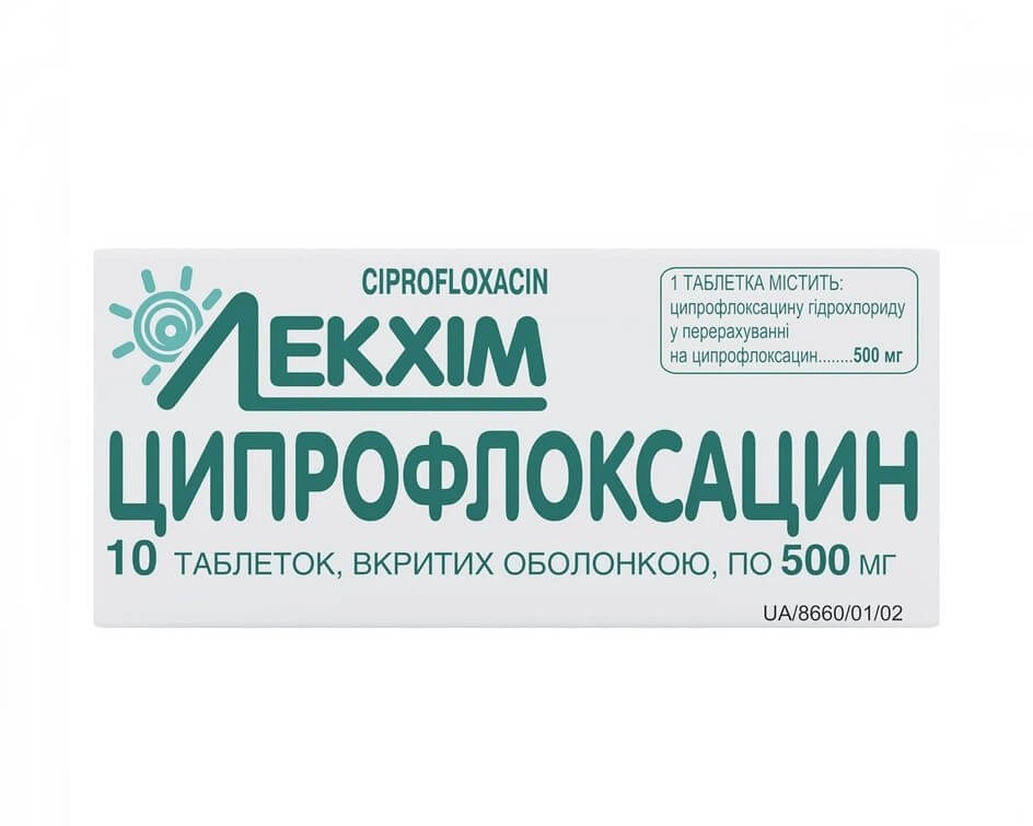 Ciprofloxacin 500mg 10 tabs
