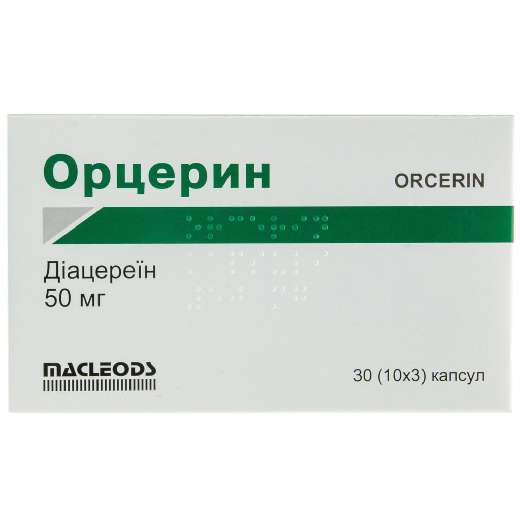 Orcerin Diacerein 50mg 30 caps
