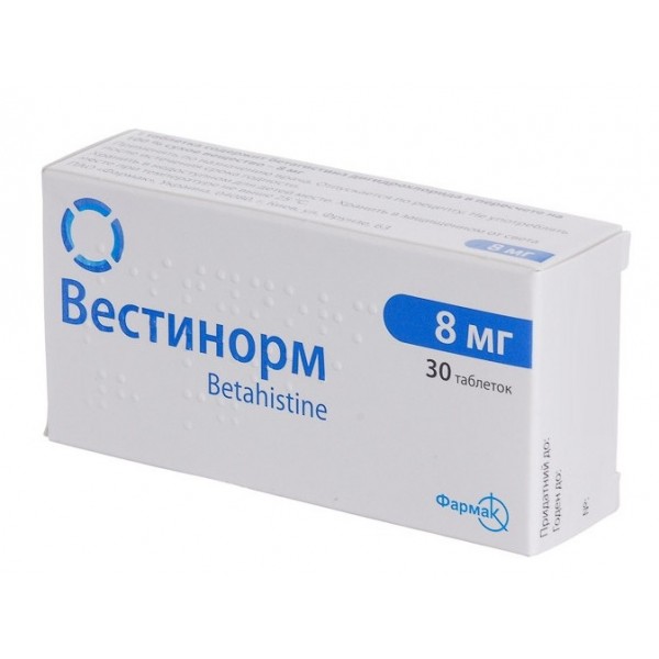 Betahistine 8-16-24mg 30 tabs