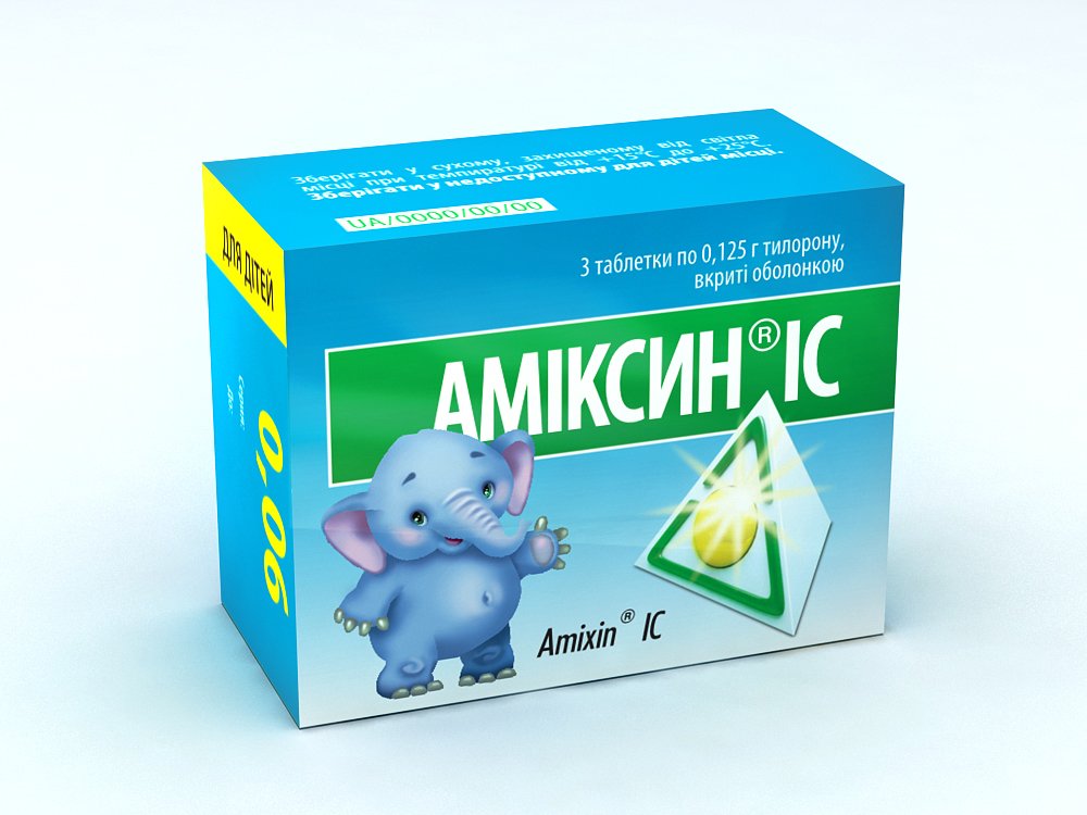 Amixin IC Tilorone 60mg 3,6,10 tabs