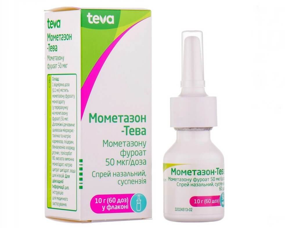 Mometasone nasal spray 50 mcg/dose 10g