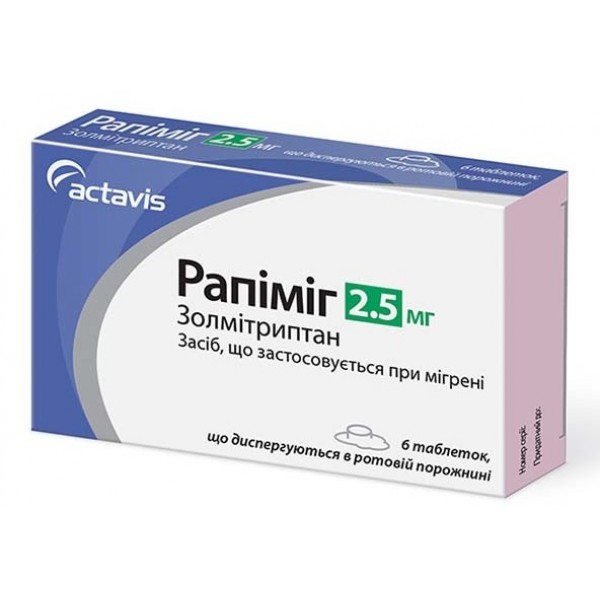 Zolmitriptan 2.5-5mg 6 tablets