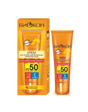 Biocon SPF-50 Maximum Protection Cream for Especially Sensitive Areas of the Face, 25 ml