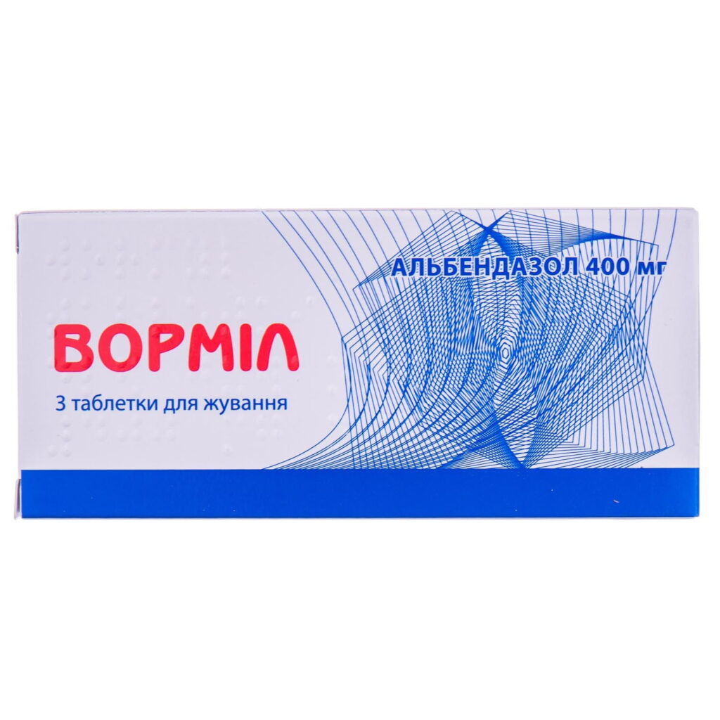 Albendazole 400mg 3 chewable tablets