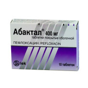 Abaktal pefloxacin fluoroquinolone antibiotic