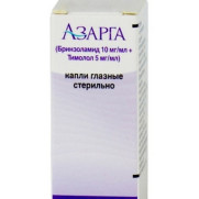 Azarga brinzolamide + timolol carbonic anhydrase inhibitor + beta-blocker (antiglaucoma)