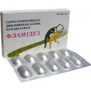 Flamidez diclofenac + paracetamol + serratiopeptidase NSAID combination with proteolytic enzyme