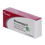 Fosicard fosinopril + hydrochlorothiazide ACE inhibitor + thiazide diuretic
