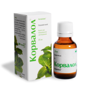 Korvalol phenobarbital + ethyl bromisovalerate sedative / antispasmodic combination