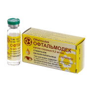 Oftalmodek decamethoxine antiseptic / antimicrobial (ophthalmic)